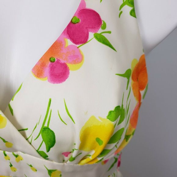 Vtg Tori Richard 10 honolulu halter Dress Hawaiian - Picture 3 of 12